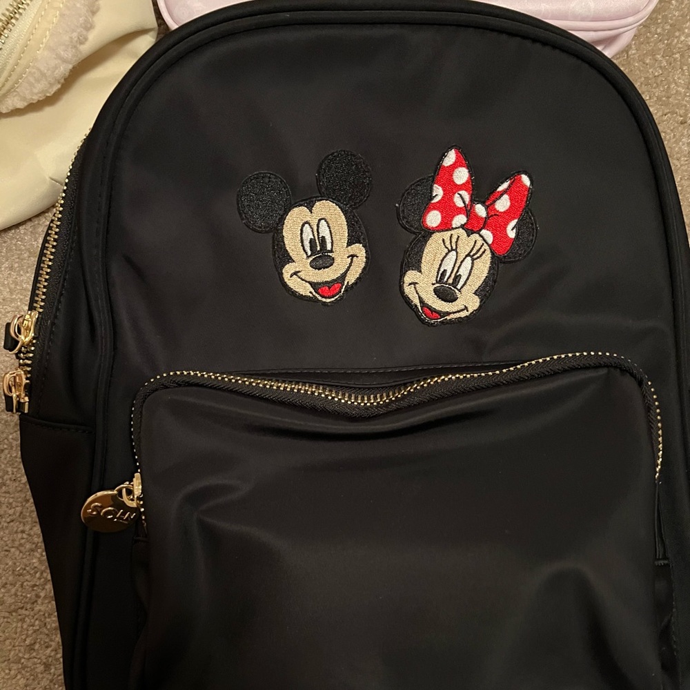 Stoney clover noir mini backpack with Mickey & Minnie patches!